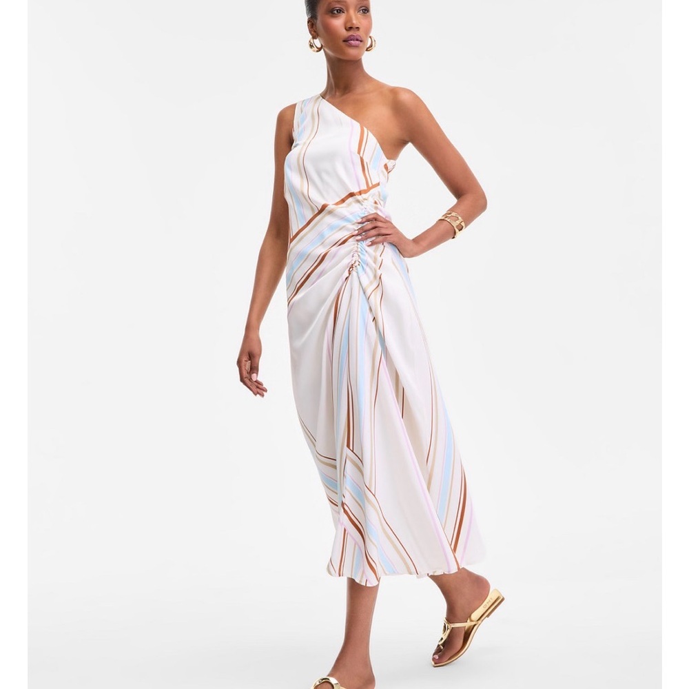 Striped INC Bloom One-Shoulder Dress Bohemian Nordstrom dress